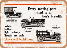 Metal Sign - 1914 Buick Truck No 3 Chassis Express Models Vintage Ad Metal Sign - 1914 Buick Truck No 3 Chassis Express Models Vintage Ad