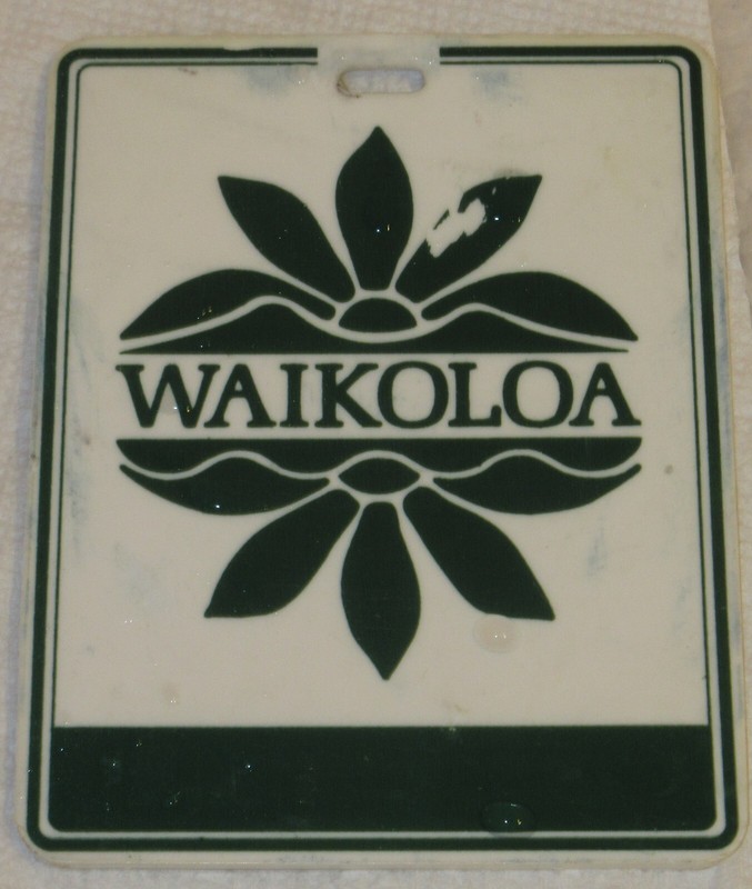 Waikoloa Beach Resort - Golf Club Bag Tag - Used-VG - 1 Owner 