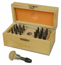 Juego de bruñidoras cóncavas punzón empujador punzón de piedra de 18 piezas para hacer joyas