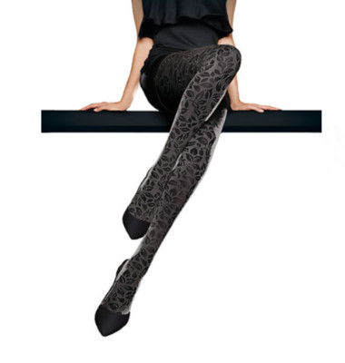 Women's Oroblu 'Rosalyn' Tights Size Small  Black  5741