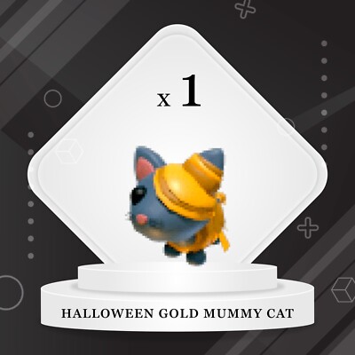 Adopt Low Price Pets x 1  Halloween Gold Mummy Cat - Full Grown  Fast Delivery