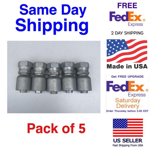 106431412 Genuine Parker Hydraulic Hose Crimp on Fittings, FJX1214, 5 Pack eBay