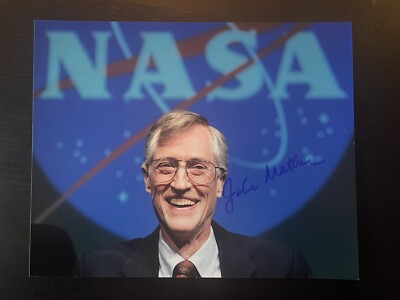 John Mather signed 8x110 photo 2006 Nobel Prize Physics Autographed