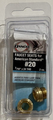 Danco For American Standard 7/16 in.-24 Brass Faucet Seat - 2 Pack