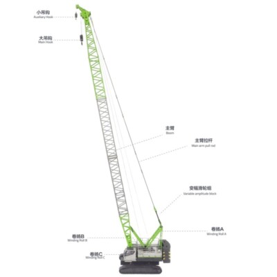1/50 ZOOMLION ZCC1000V Crawler Crane Construction Machine Vehicles