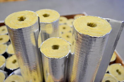 Rockwool RS800 Rohrschalen alu Steinwolle Rohrisolierung 42/20 mm 1 m = 1 Stück