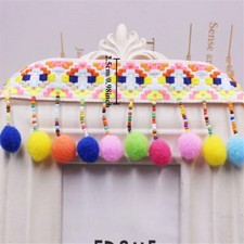 DIY 1 Yard Tassel Fringe Trimming Ribbon Pompom Ball Edge Fabric Sew Craft Multi