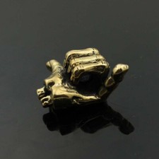 Solid Brass Hand Shaped Lanyard Bead Paracord Knife Tool Beads Pendant 1pc