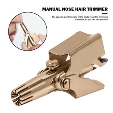Stainless Steel Washable Manual Nose Hair Cutting Trimmer with Cleaning Brush