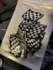 Checkered Flag embroidered Iron on Patch 2.25"x3.5"