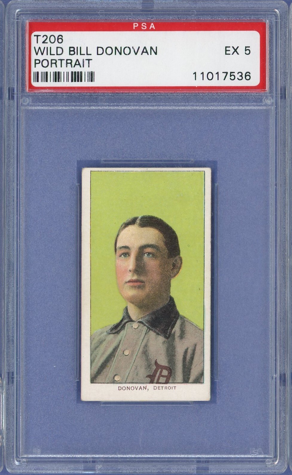 T206 Piedmont 150 Wild Bill Donovan Portrait  PSA 5