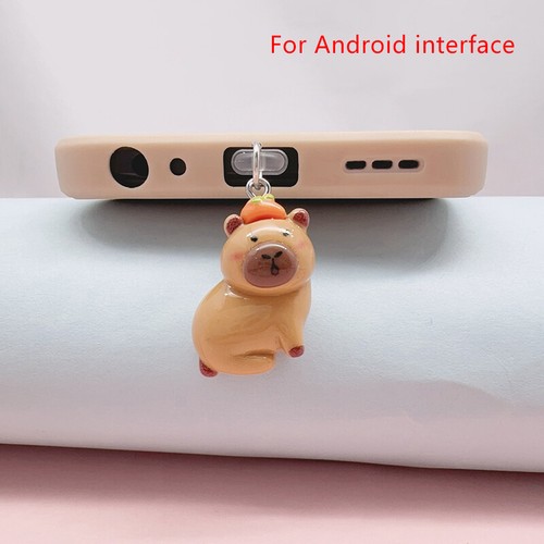 Cartoon Cute Capibala Phone Dust Stopper For IPhone Type-C Micro Interface Decor - Zdjęcie 24 z 27