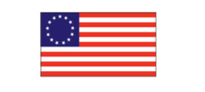 4" us flag betsy ross 13 star bumper sticker decal usa made