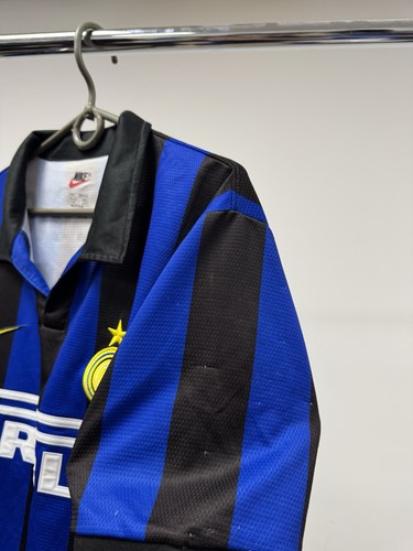 Vintage Nike Inter Milan Roberto Baggio #10 Home Retro Football Shirt 1998/1999 - Picture 10 of 18