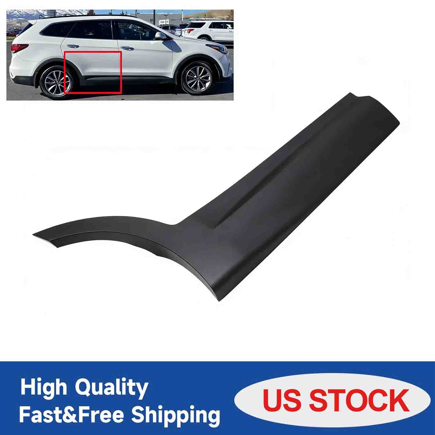 New For Hyundai Santa Fe 13-18 Rear Door Wheel Molding Right 87732B8000CA