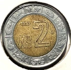 Photo of a 1993 Mexico 2 Pesos Bimetallic (1992-Present) from an eBay listing that sold on Jul 15, 2026