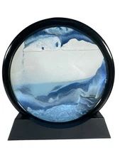 3D Quicksand Flow Aesthetics Home Office Decor Beautiful Gift With Blue Sand