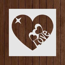 Love Heart Stencil, Reusable Love Heart Stencil, Art Stencil, DIY Craft Stencil