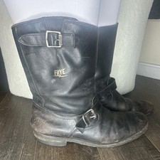 90s Frye Black Stone Engineer Boot Size 10