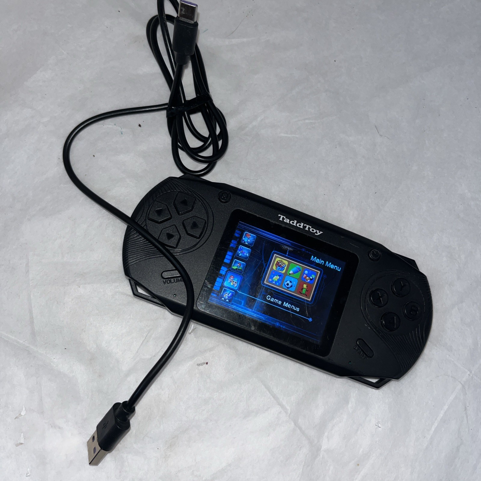 TaddToy Portable Handheld Games for Kids 3.2" Screen, 198 Built-in Games, Black