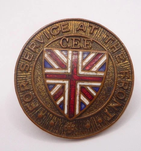 WW1 CANADA / CANADIAN CEF FOR SERVICE AT THE FRONT LAPEL BADGE - NO 426047