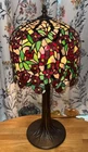 VINTAGE 24” TIFFANY STYLE STAINED GLASS CHERRY TREE LAMP MINT CONDITION MCM