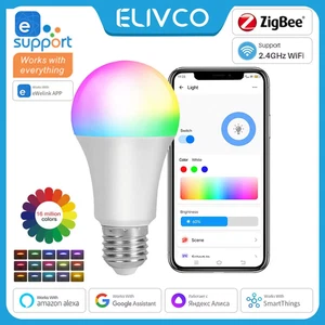 EWelink Wifi/Zigbee Smart Bulb Led Lamp E27 RGB Smart Light Bulbs 100-240V Smart