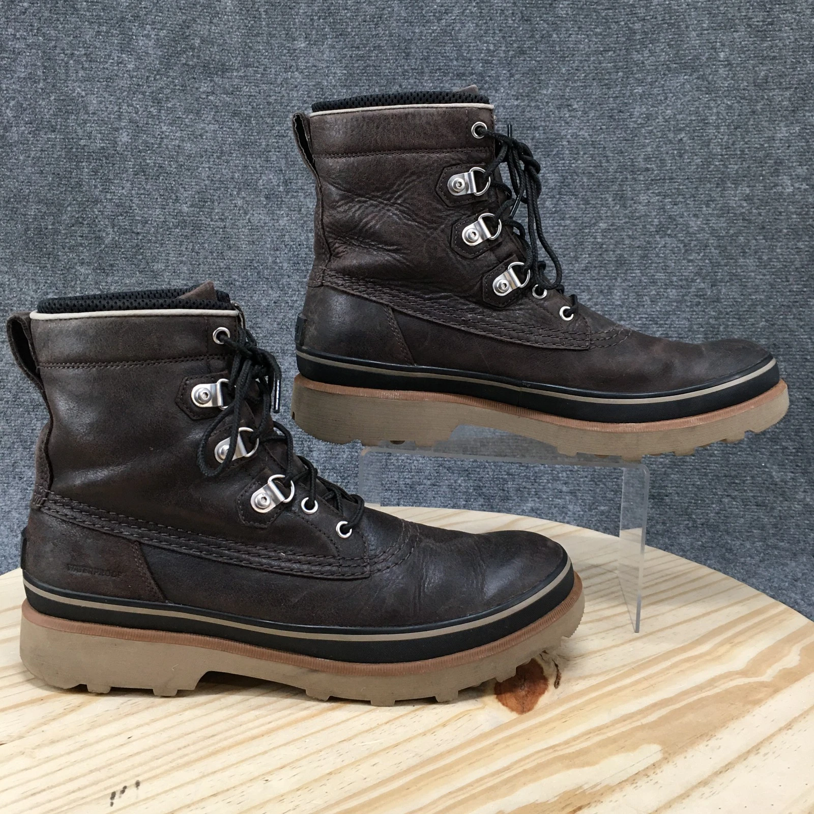 Sorel Caribou Street Boots Mens 13 Waterproof Lace Up Ankle Boot Brown Leather
Opens in a new window