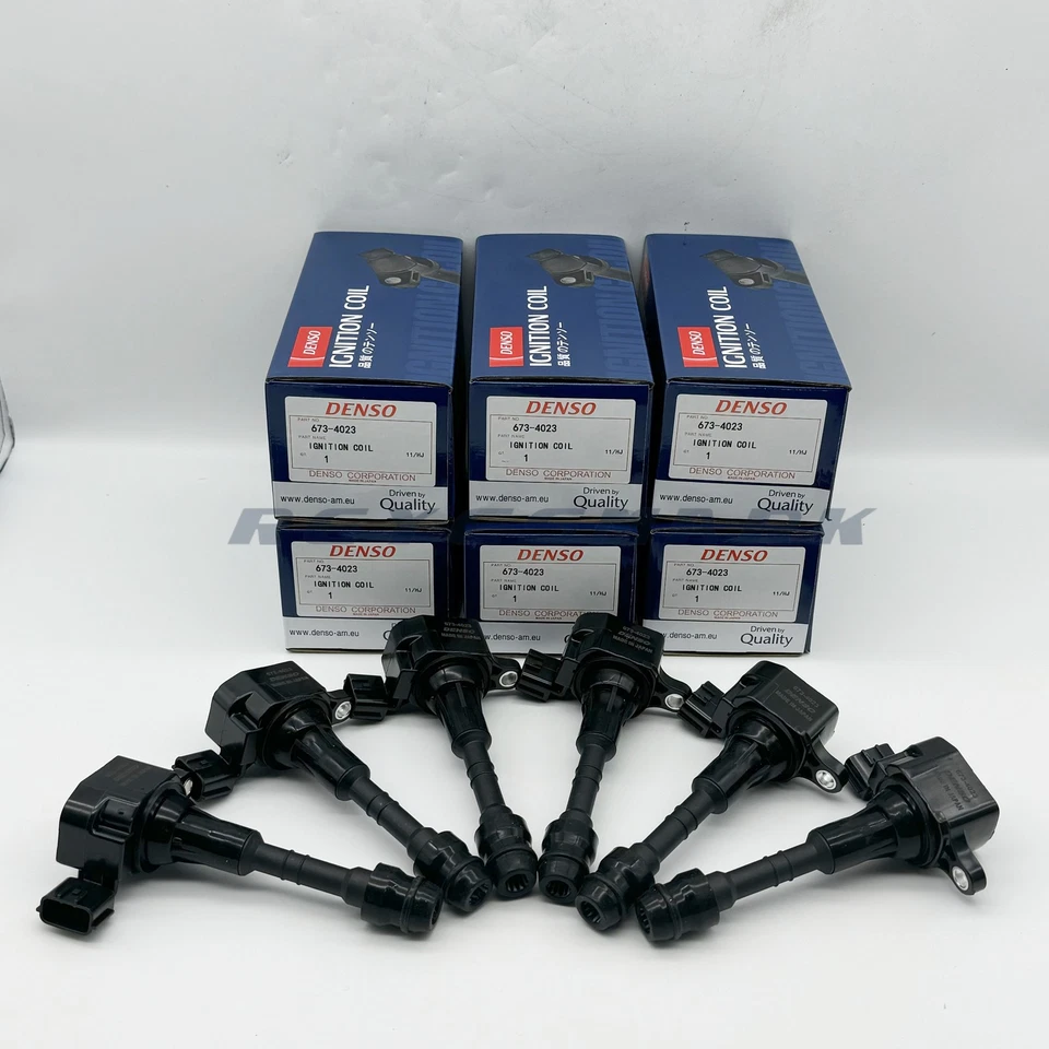 6X DENSO Ignition Coil 673-4023 for Nissan Pathfinder Maxima 22448-8J115 UF349 - Изображение 2 из 4
