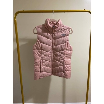 The North Face Aconcagua II 550 Down Vest Womens Medium Rose Pink Quilted Puffer