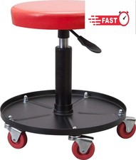 Torin Pneumatic Shop Stool Rolling Creeper Seat Tool Tray Red W620b