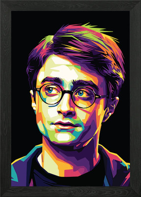 Daniel Radcliffe buntes Portrait gerahmtes Wandbild Poster Leinwanddruck Bild