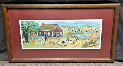 Will Moses ''Last Day of School'' Signed Numbered Matted Framed 30.5''Wx17.5''H