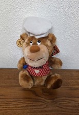 Vintage Plush Russ Berrie Teddy Bear Chef - Let's Get Cooking 9" Stuffed Animal