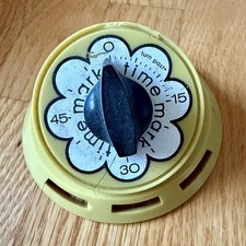 Vintage Mark Time Kitchen Timer Yellow 60 Min...