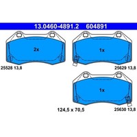 ATE 13.0460-4891.2 Bremsbelagsatz FüR Abarth Mazda Fiat MX 5 MX 5 RF 124 ND 348