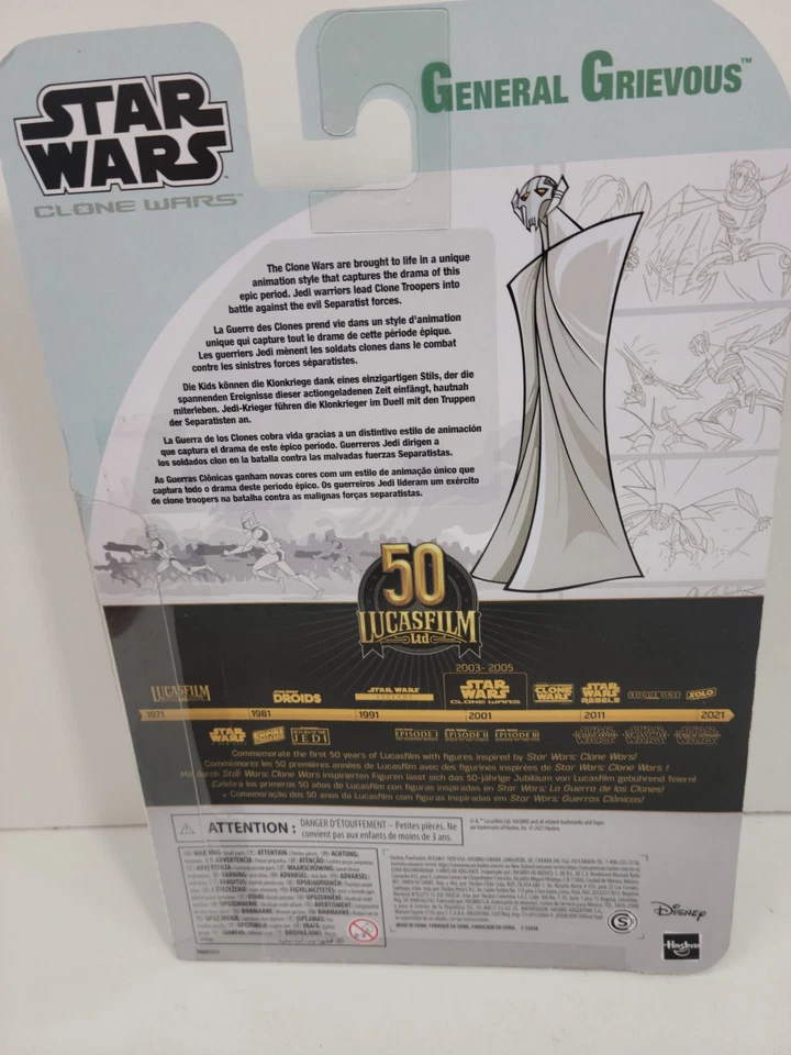 STAR WARS 6" SERIE NEGRA WALMART 50 ANIVERSARIO GENERAL GRAVES GUERRAS CLON Foto 4 de 4
