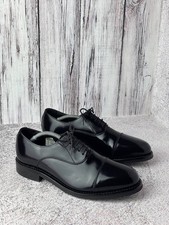 Samuel Windsor 06.014 Black Patent Leather Oxfords Studded Rubber Sole Men UK 9