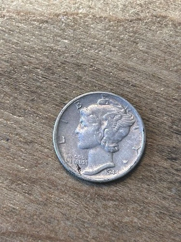 1944S Mercury Dime AU