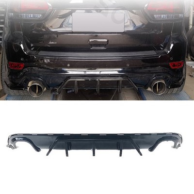 Rear Bumper Diffuser for Jeep Grand Cherokee SRT 2014-21 Glossy Black Shark Fin