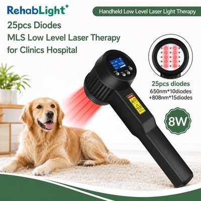 Red Light Therapy Cold Laser Tool 650nm 808nm 8W for Knee Back Joint Muscle Pain