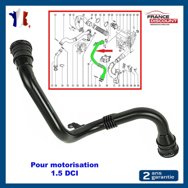 Partsline Turbo Ladeluftschlauch FüR Renault Fluence 1.5 Dci 144603415R-image