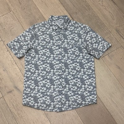 Men's Casual Short Sleeve Button Down Pocket Shirt Age of Wisdom, Small, Floral
