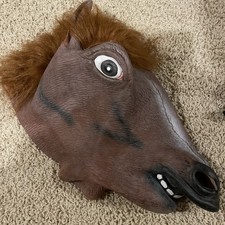 Horse Mask Halloween Party Full Head Latex Rubber Mask Novelty Fancy Prop