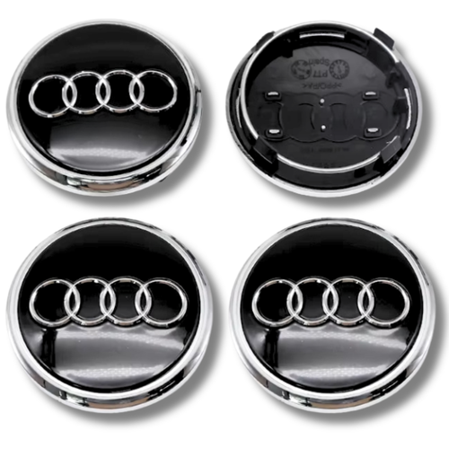 Cache-moyeu Central Platine N61 Noir Brillant - Diamètre ~56mm, Neuf Sous Emballage
