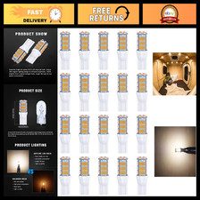 Super Bright Warm White LED Bulbs 20-Pack, 3014 42-SMD 12V for RV, Boat, Dome, L