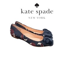 New Kate Spade Elen Women  s Slip-On Pom Pom Ballet Flats 8.5
