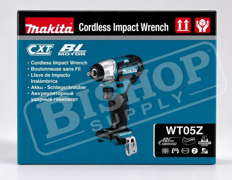 MAKITA WT05Z 12V MAX CXT Lithium‑Ion Brushless 3/8" Sq. Drive Impact Wrench.
