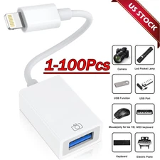 To Camera USB Female OTG Connector Adapter Cable For Apple iPhone iPad iPod Lot