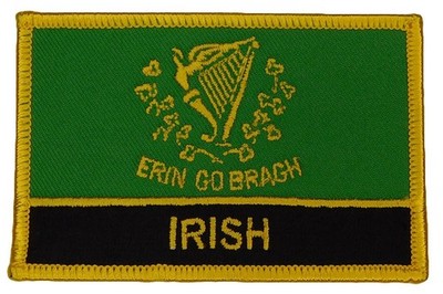 Pack of 12 Erin Go Bragh Rectangular Country Embroidered Iron On Patch FPR-114